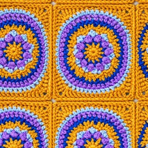 Persian Tile Baby Blanket Crochet Pattern – Colorful Granny Afghan Tutorial (Digital Download)