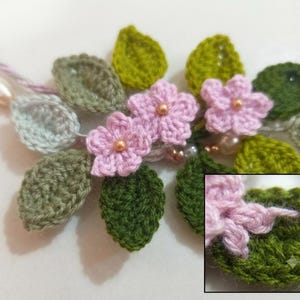 Crochet Flower Necklace Pattern PDF | Cottagecore Boho Beaded Leaves Choker Tutorial