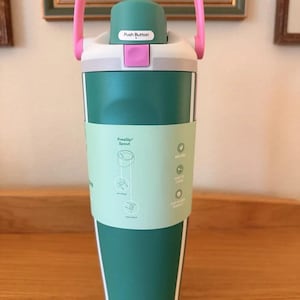 NEW Owala "Vacation Mode" 40oz Sway Birthday Bash 2026 Green Pink Water Bottle,Insulated Stainless Steel Tumbler,Birthday Gift for Her image 2