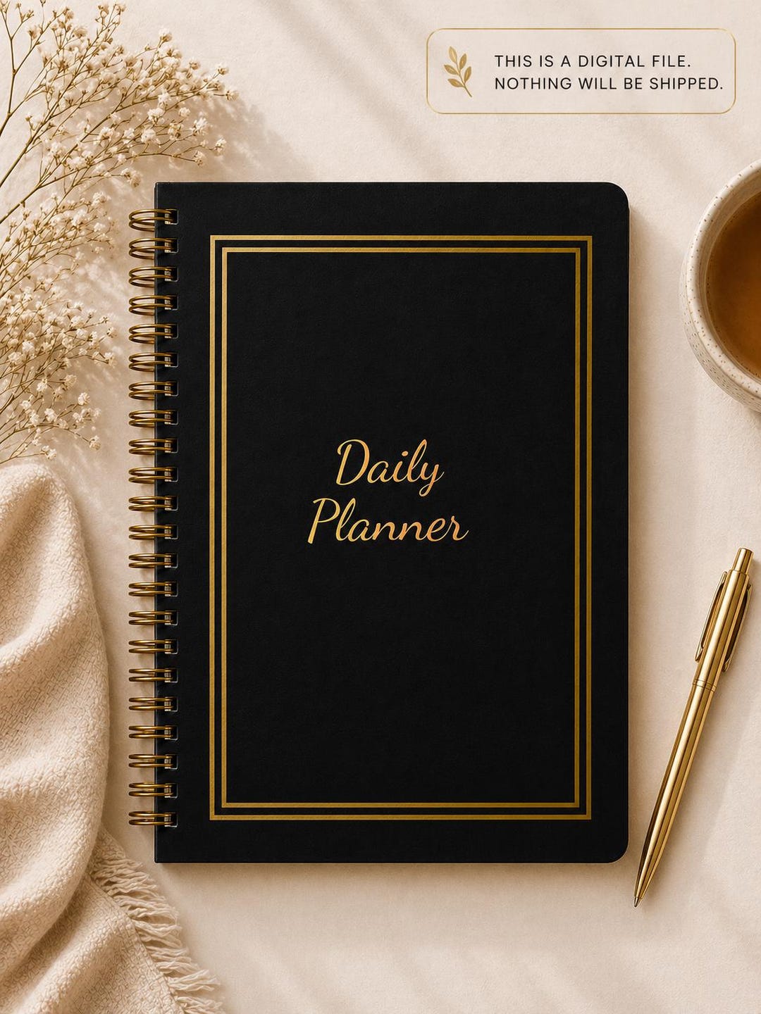 Daily Productivity Journal Example 5 Minute Daily Productivity Journal Printable | Habit Tracker & Weekly ...
