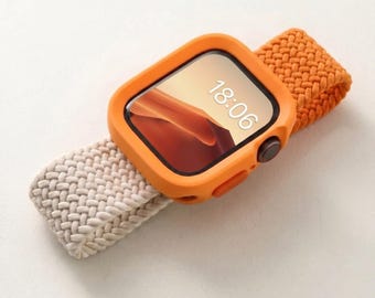 Funda de silicona para Apple Watch de 41 mm, 45 mm y 49 mm, cubierta protectora suave y mate a prueba de golpes.