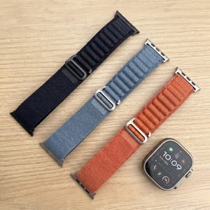 Vävd nylon Alpine Loop Apple Watch-armband, G-Hook sportarmband (41 mm 45 mm 49 mm)