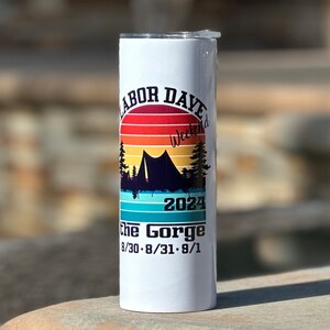 Dave Matthews Band ~The Gorge 2024 ~ Travel Mug ~ 20 oz.~Vacuum Insulated w/ slide Close Lid & Straw