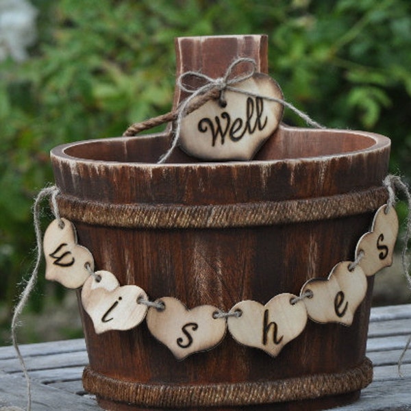 Rustic Wedding-Vineyard Wedding Card Box-Well Wishes Half Barrel-Card barrel-Card Box alternative