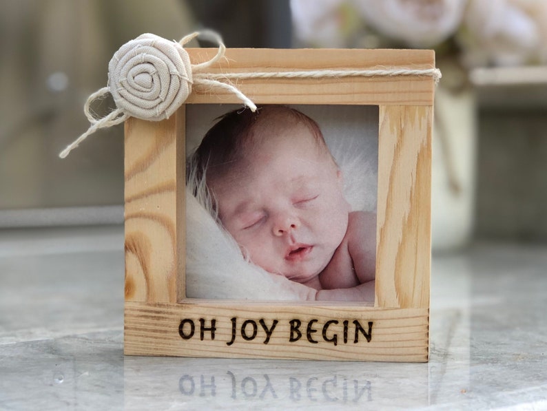 Personalized Frame Baby Rustic Gift Wood Cube Dave Matthews