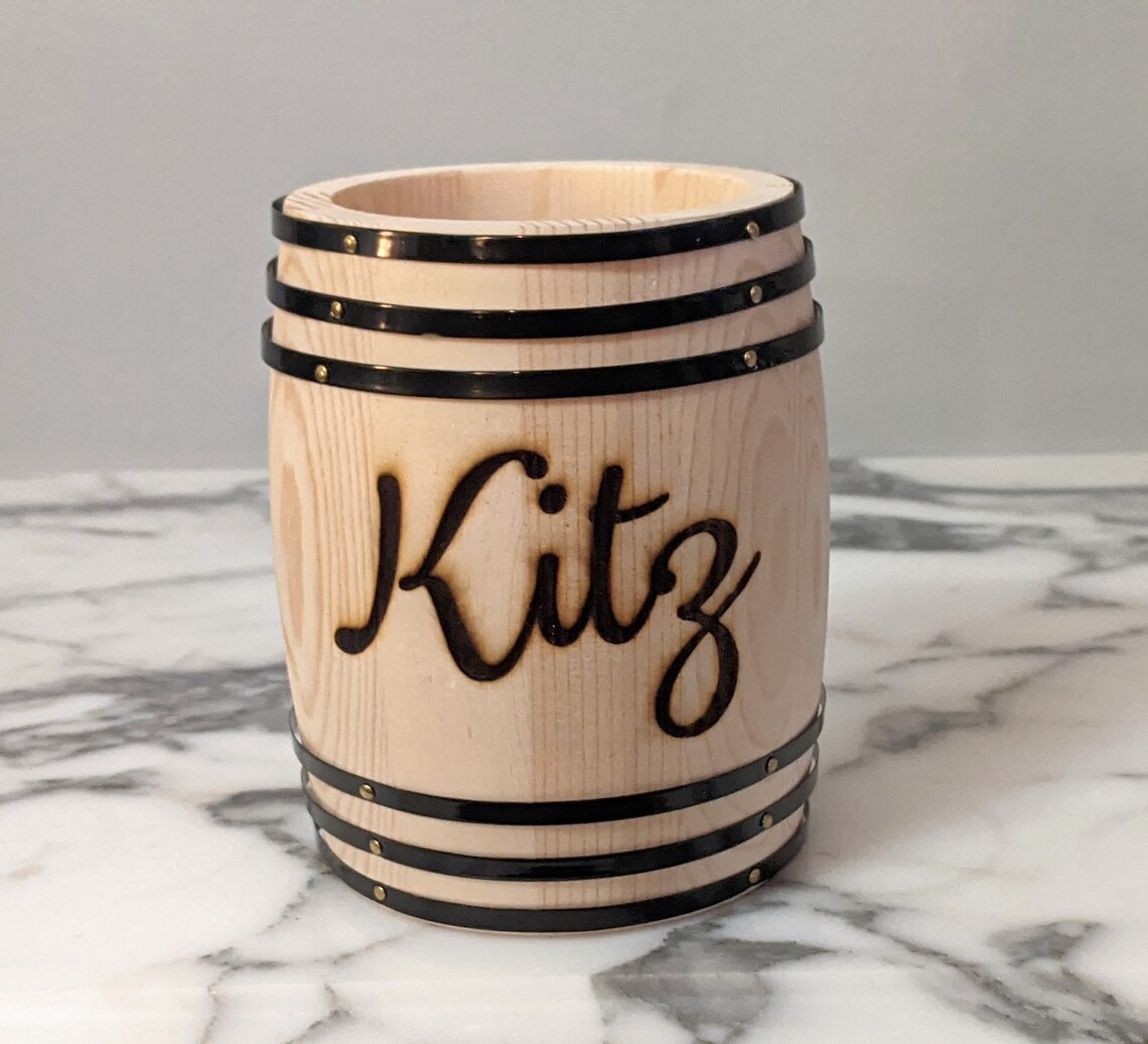 Personalized Mini Wooden Barrel Liquor Barrel Barrel Vase Etsy