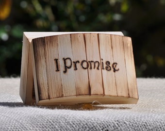 Personalized Ring Bearer Box-Rustic Wedding- Ring Bearer Pillow Alternative