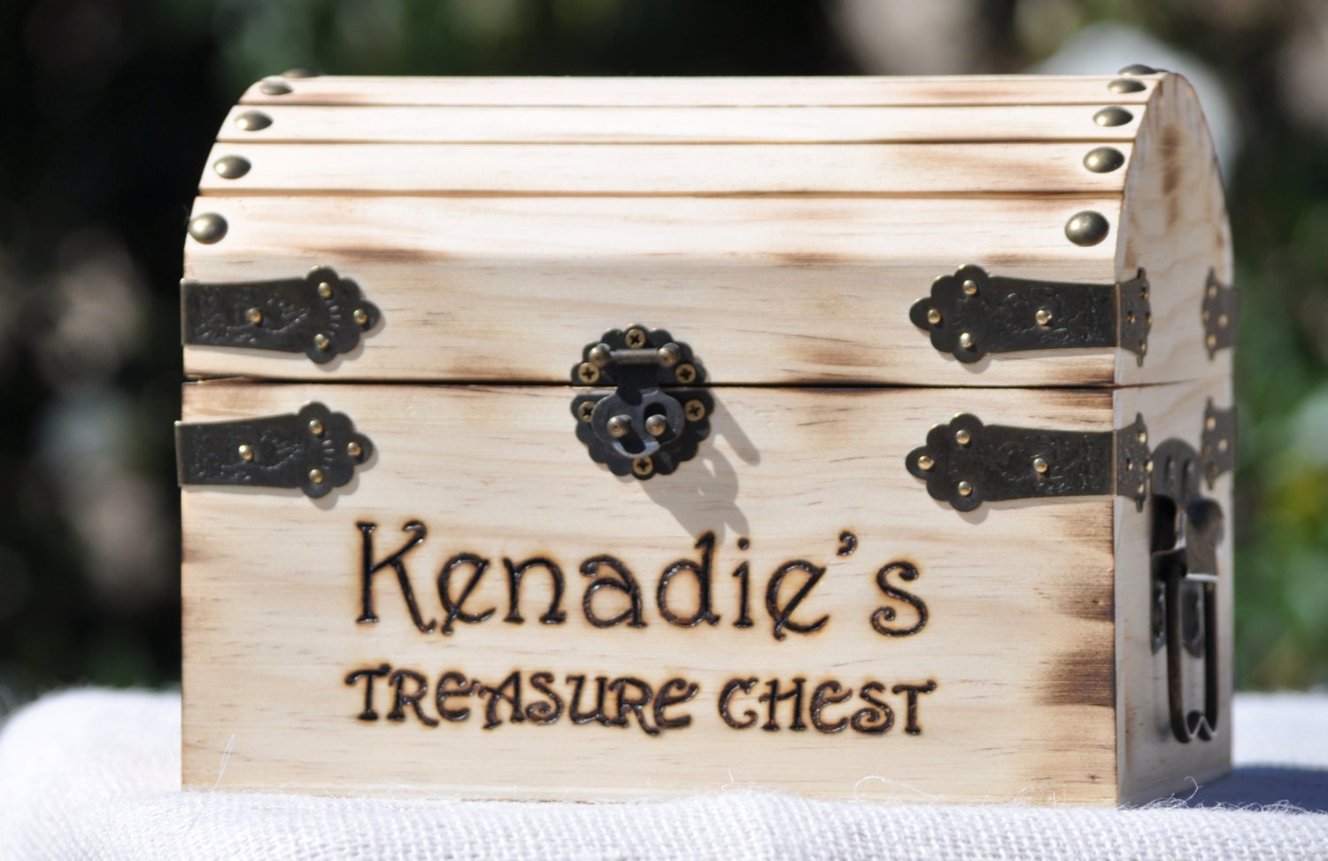 Personalized Rustic Childs Treasure Chest Burned/Engraved Etsy