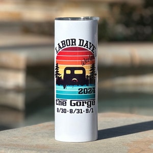 Dave Matthews Band ~The Gorge 2024 ~ Travel Mug ~ 20 oz.~Vacuum Insulated w/ slide Close Lid & Straw