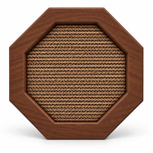 SATURNO / Krabpaal voor katten | Achthoekige krabpaal voor wand of vloer | Karton, sisal of tapijt | Verwisselbaar oppervlak