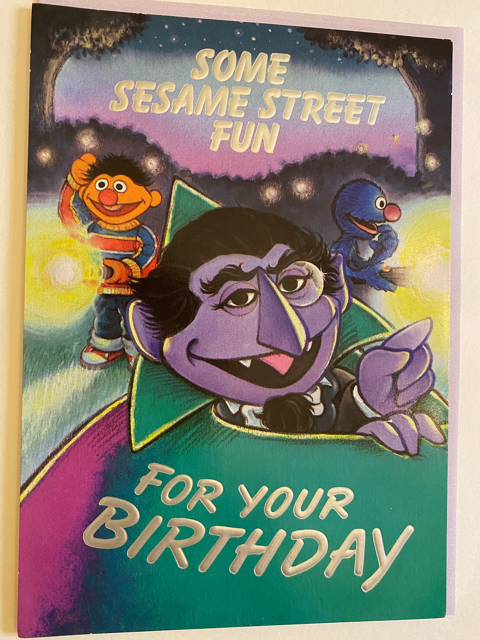 Vintage Sesame Street The Count Birthday Card | Etsy