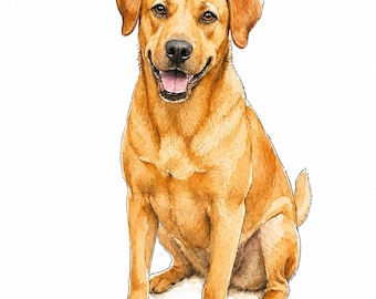 Individuelles Haustierporträt, personalisierte Aquarell-Illustration von Hund oder Katze nach Foto, personalisiertes Hundegeschenk, Hunde-Gedenkbild, individuelle Haustierkunst
