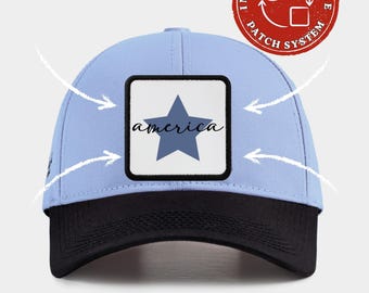 Casquette de baseball avec écusson America Star, casquette Patriotic USA, casquette de baseball avec écusson interchangeable amovible