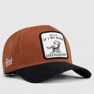 Funny Frog Trucker Hat, Lollygaggin Patch Cap, Southern Humor Gift, Outdoor Dad Hat, Yall Mind Cap For Men