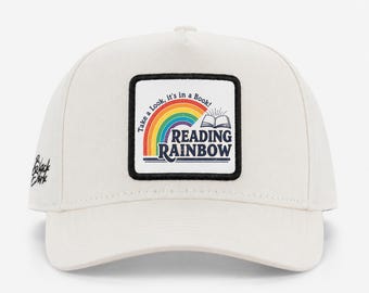 Casquette avec écusson arc-en-ciel de lecture, casquette de baseball pour enseignants, écusson amovible pour amoureux des livres