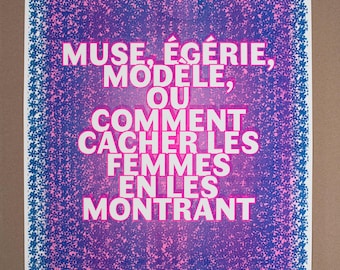 Affiche féministe en risographie