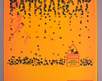 Feminist poster in risograph print - deconstruction of patriarchy