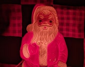 Santa Claus Empire Blow Mold Light Up Yard Decor 13 quot Vintage Made in USA