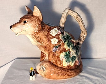 Reynard Fitz & Floyd Fox Large Figural Pitcher
