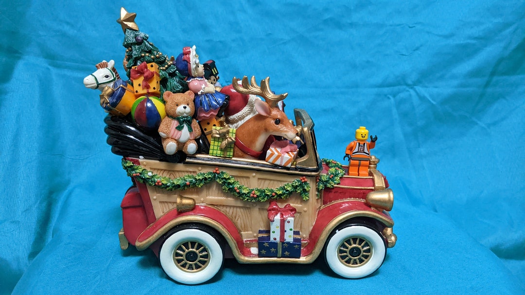 Santa Car Musical Fitz and Floyd here Comes Santa Etsy