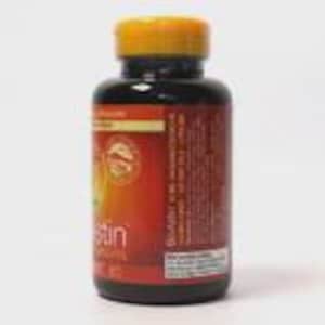 May include: A brown supplement bottle with a yellow cap. The label features the word "Quercetin" in white, along with other text and graphics. The bottle is set against a white background.