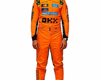 Ropa de competición Orange Motorsport / Mono de karting / Traje de carreras personalizado / Equipación de sublimación a medida