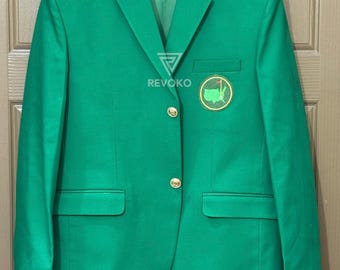 Handgefertigte Herren Tournament Green Golf Blazer Bestens Mantel mit zwei Knöpfen