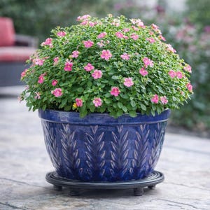 Plant Pot Riser 10 Inch Terracotta • Modern Plant Stand Ring • Protects Surfaces • Home Décor Elevation by HomeHalo