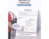 Driver CV Template UK | No Experience Delivery Courier Resume (Canva)