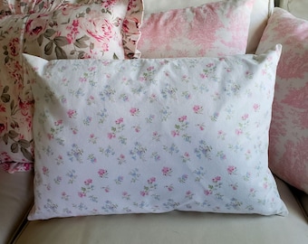 Shabby Chic Cushion Pillow Cover Sham Patchwork Pink Green White SPECIAL PRICE 