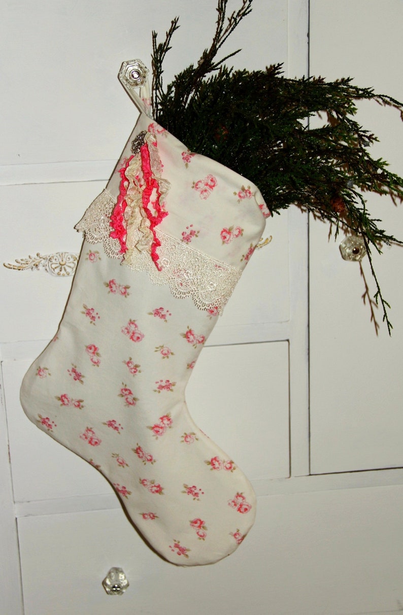 baby pink christmas stocking