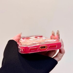 Lucky Maneki Neko Hello Kitty Phone Case with 3D Shaker Grip & Red Bead Charm, Lunar New Year Gift for iPhone 17 16 15 14 13 Pro Max Cover image 8