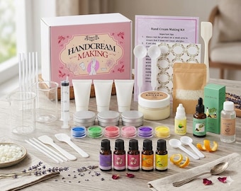 DIY Hand Cream Making Kit with Shea Butter Coconut Oil Gift Set