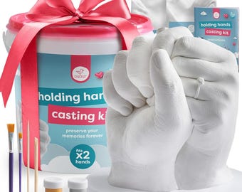 Kit de moulage à la main avec base et peintures Coffret cadeau souvenir pour couple