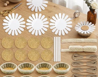 Kit de création de paniers de bricolage, bols de rangement avec ficelle de jute pour débutants