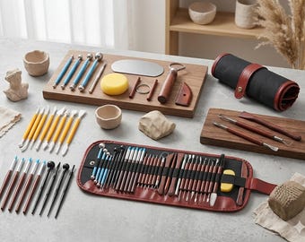 Kit d'outils de poterie pour la sculpture sur argile, le modelage et l'artisanat de la céramique