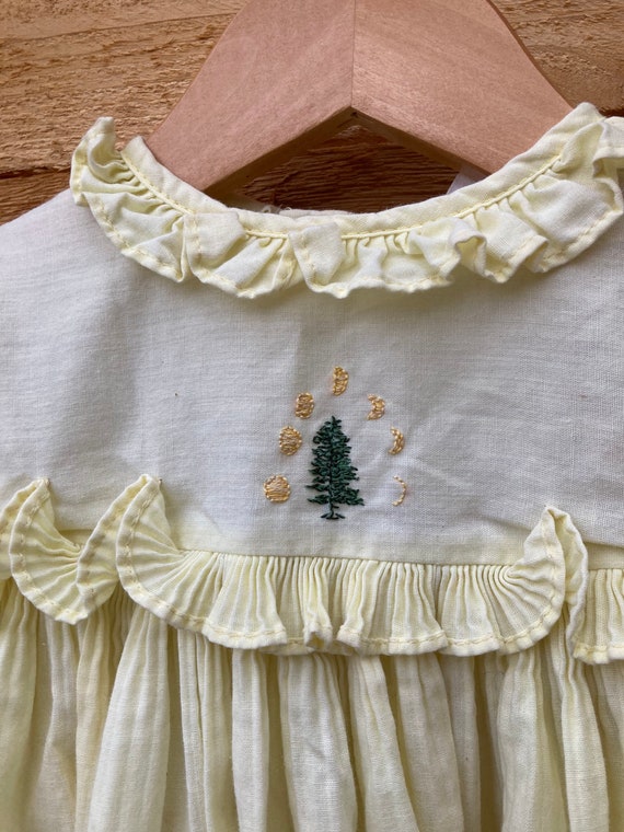 3T Vintage Babydoll dress, Embroidered - image 4