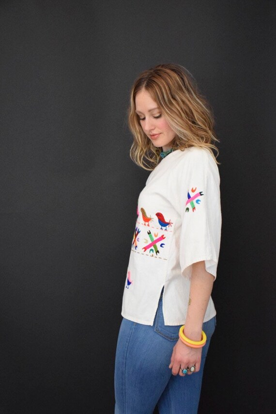 1960’s/ 1970’s BOHO Cotton Embroidered Festival T… - image 3