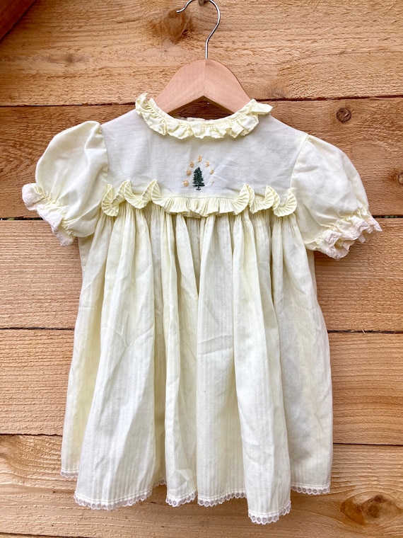 3T Vintage Babydoll dress, Embroidered - image 1