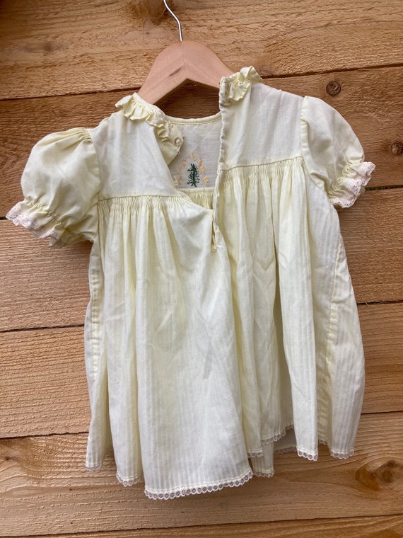 3T Vintage Babydoll dress, Embroidered - image 7