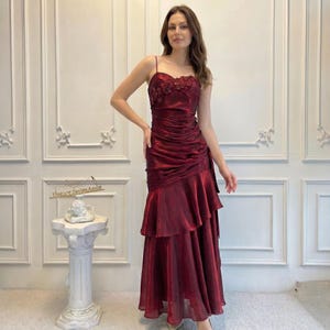 slim fit dress slacks Formal Prom Sheath V-Neck Lace Floor-Length Lace Dress 811134 by Clarisse 14 / SmokeBlue main image 1