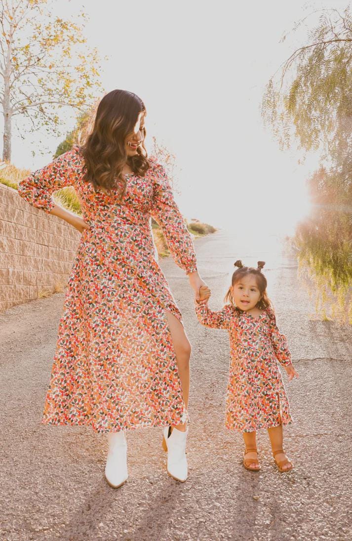 chinese dress ladies Mommy & Me Floral Maxi Dress – Abby Apples Boutique