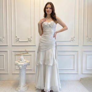 green emerald velvet dress Jordan Drop Waist Wedding Dress In Mikado