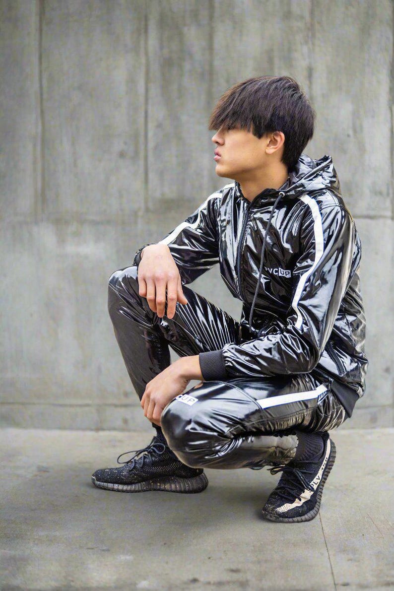 High Gloss Shiny PVC Pants with or without crotch zip and Soft-Touch Inner Lining image 5