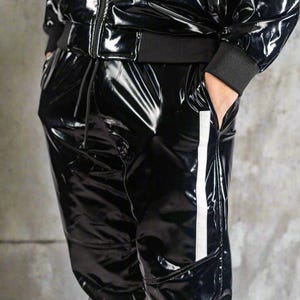 High Gloss Shiny PVC Pants with or without crotch zip and Soft-Touch Inner Lining image 3