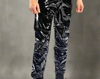 High Gloss Shiny PVC Pants with or without crotch zip and Soft-Touch Inner Lining