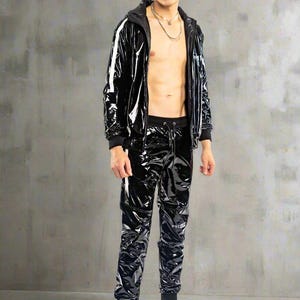 High Gloss Shiny PVC Pants with or without crotch zip and Soft-Touch Inner Lining image 6