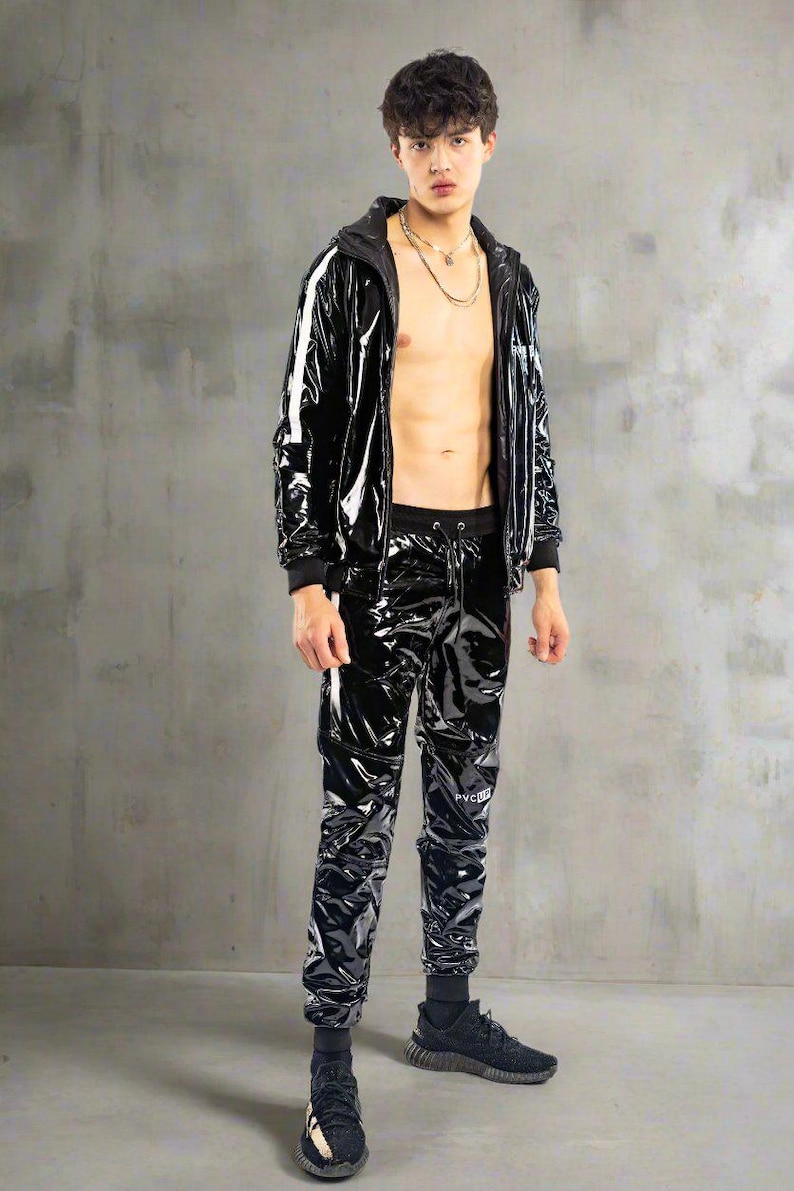 High Gloss Shiny PVC Pants with or without crotch zip and Soft-Touch Inner Lining image 6