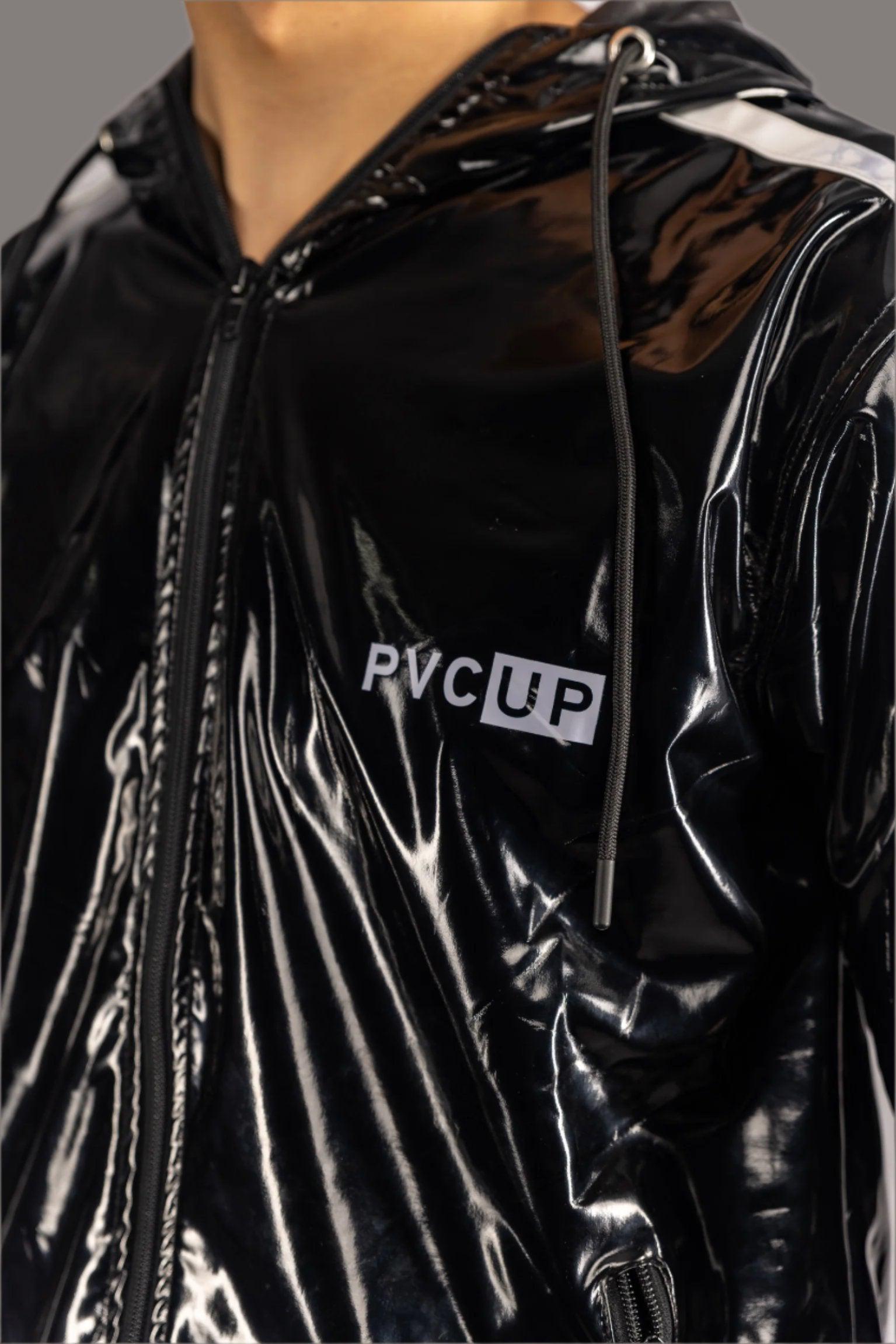 Shoulder Jacket Pvc High Gloss Shiny PVC Jacket With Hood and Soft-touch Inner Lining - Etsy