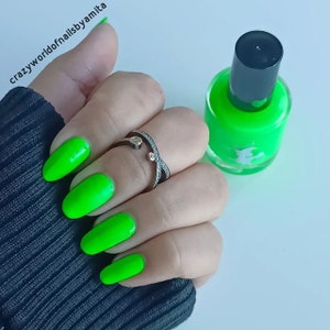 Not Your Granny&#39;s Apple - Bright Neon Green Creme Nail Polish